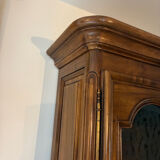 Library with 3 doors, Louis Philippe in French walnut.