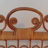 Rattan wall shelf