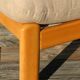 Pair of wood and fabric lounge chairs, 1980