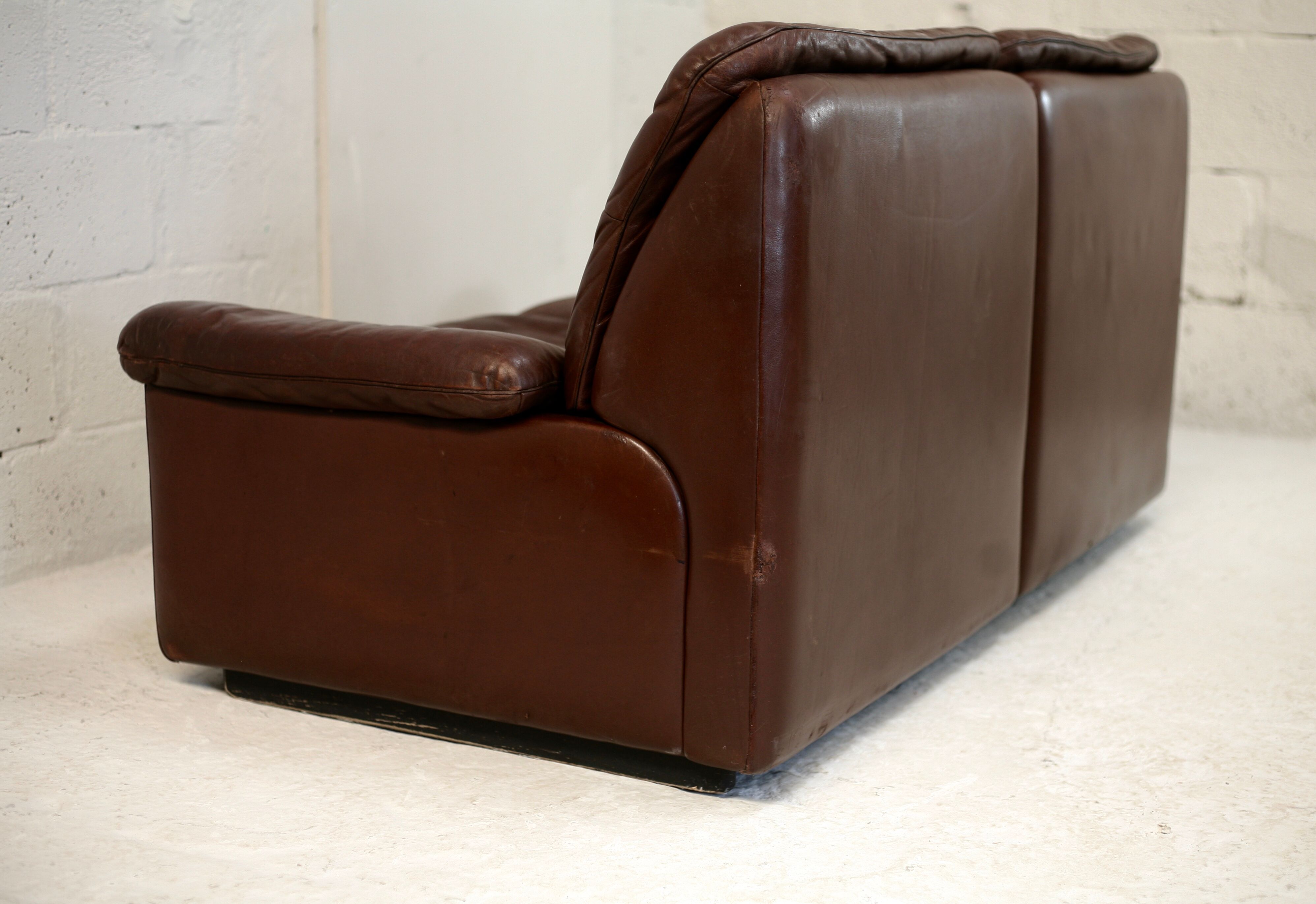 Sofa De Sede. Leather "chocolate" Switzerland, circa 1970