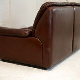 Canapé De Sede en cuir "chocolat" Suisse, circa 1970