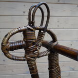Rattan rocking horse