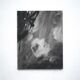 Large painting on canvas attributed to Nicole Cormier Vago, black and white canvas, wall decoration.