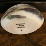 Art Deco opal vase with landscape decor