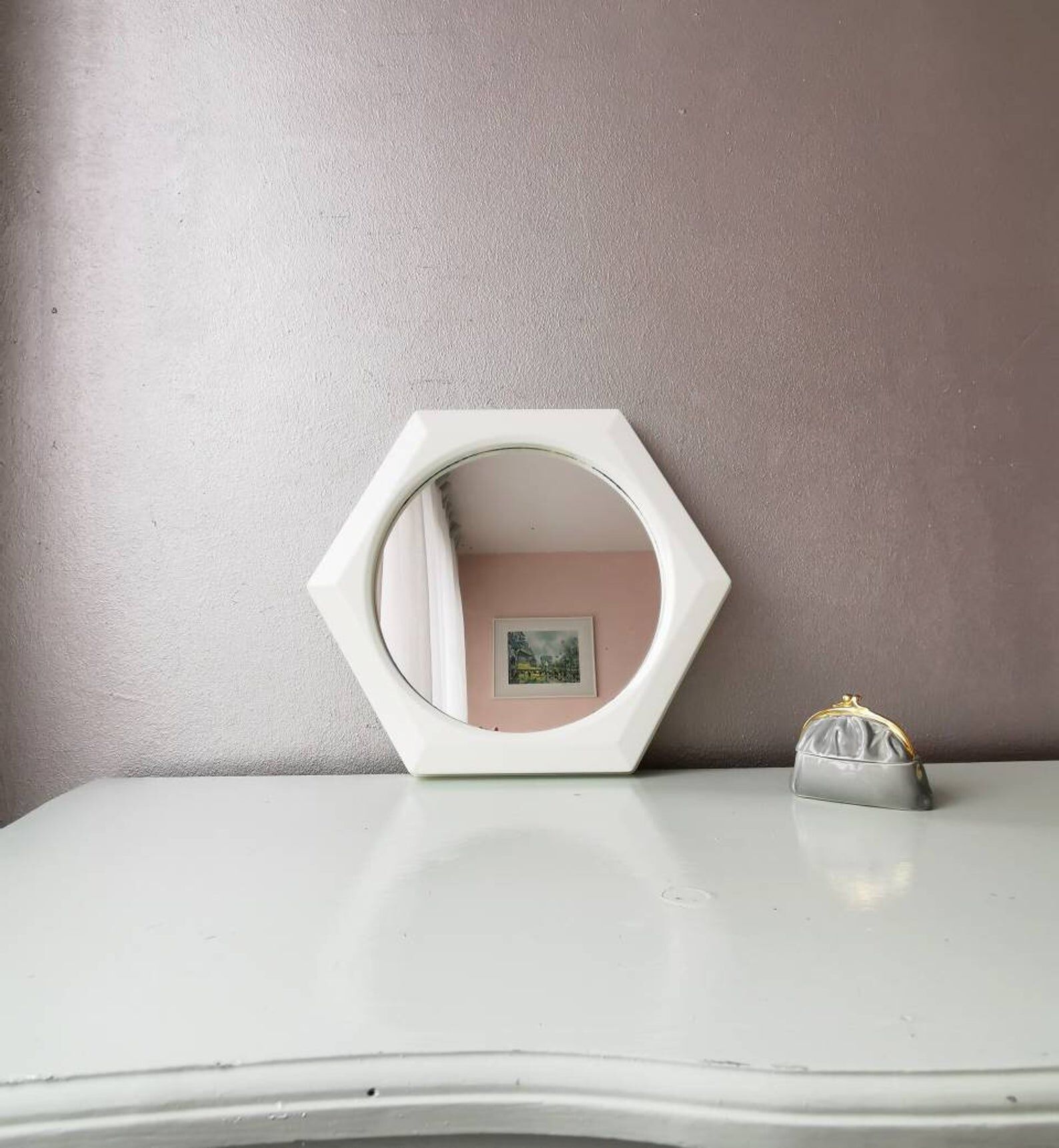 Vintage vintage plastic mirror 1980s