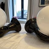 Pair of handmade ceramic wall sconces