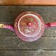Antique MUN SHOU Teapot Pink Porcelain Flower Decor China Vintage #