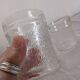 4 verres texturés en verre moulé – années 1970