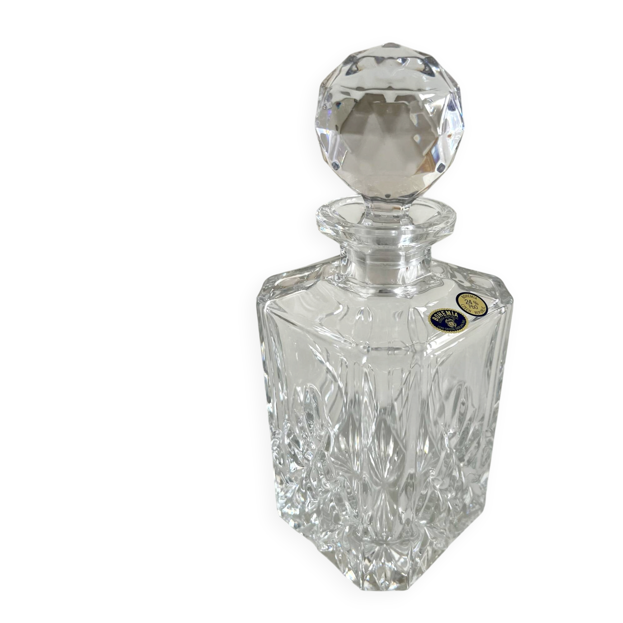 24% PbO crystal whisky carafe – Czech Republic - N