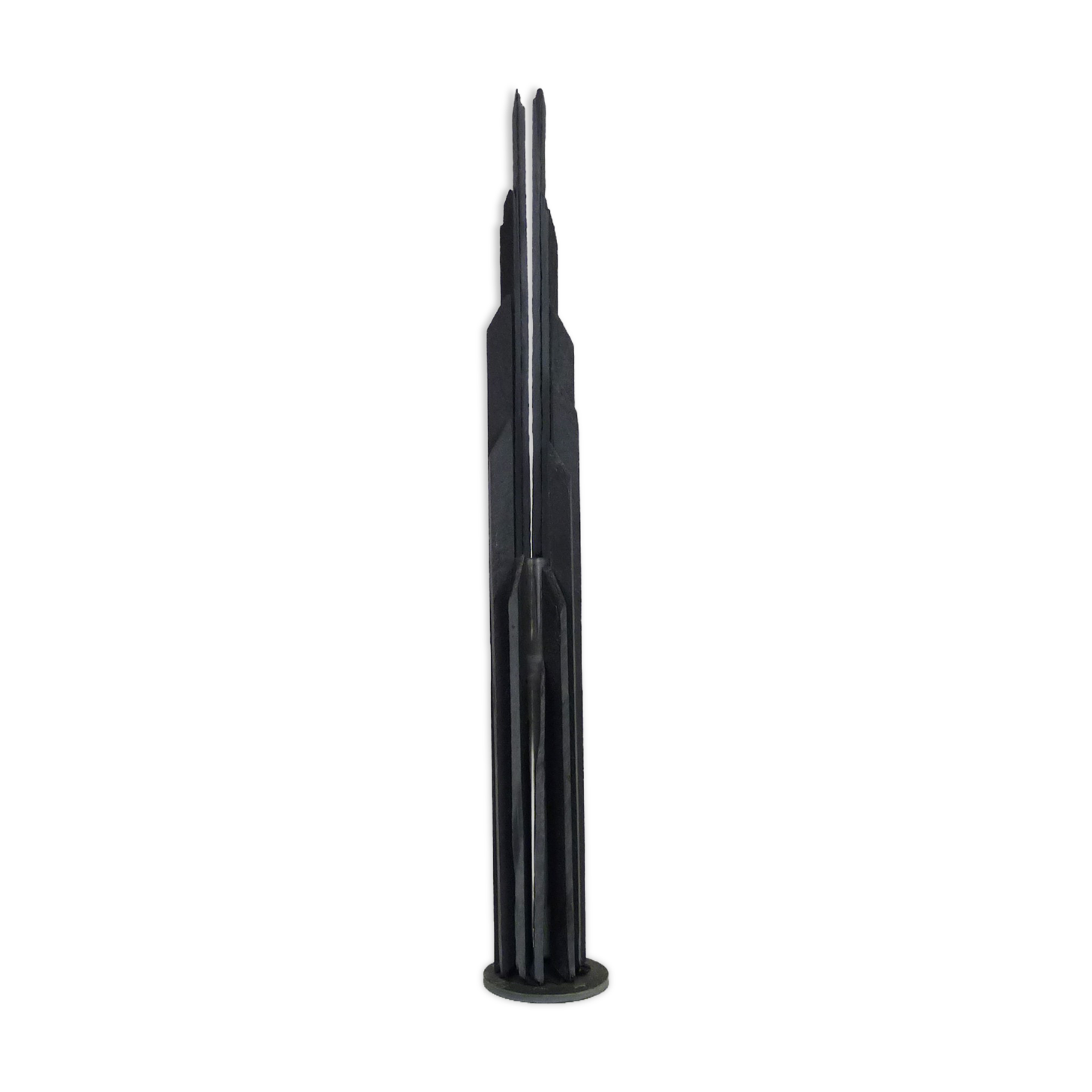 Brutalist vase, slate soliflore and glass