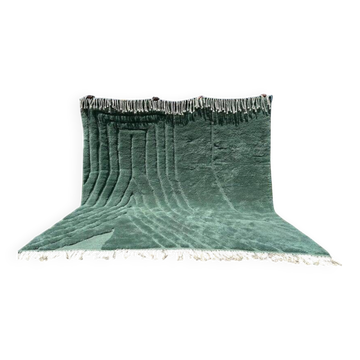 Grand tapis Mrirt marocain vert émeraude 300x300 cm – haut de gamme