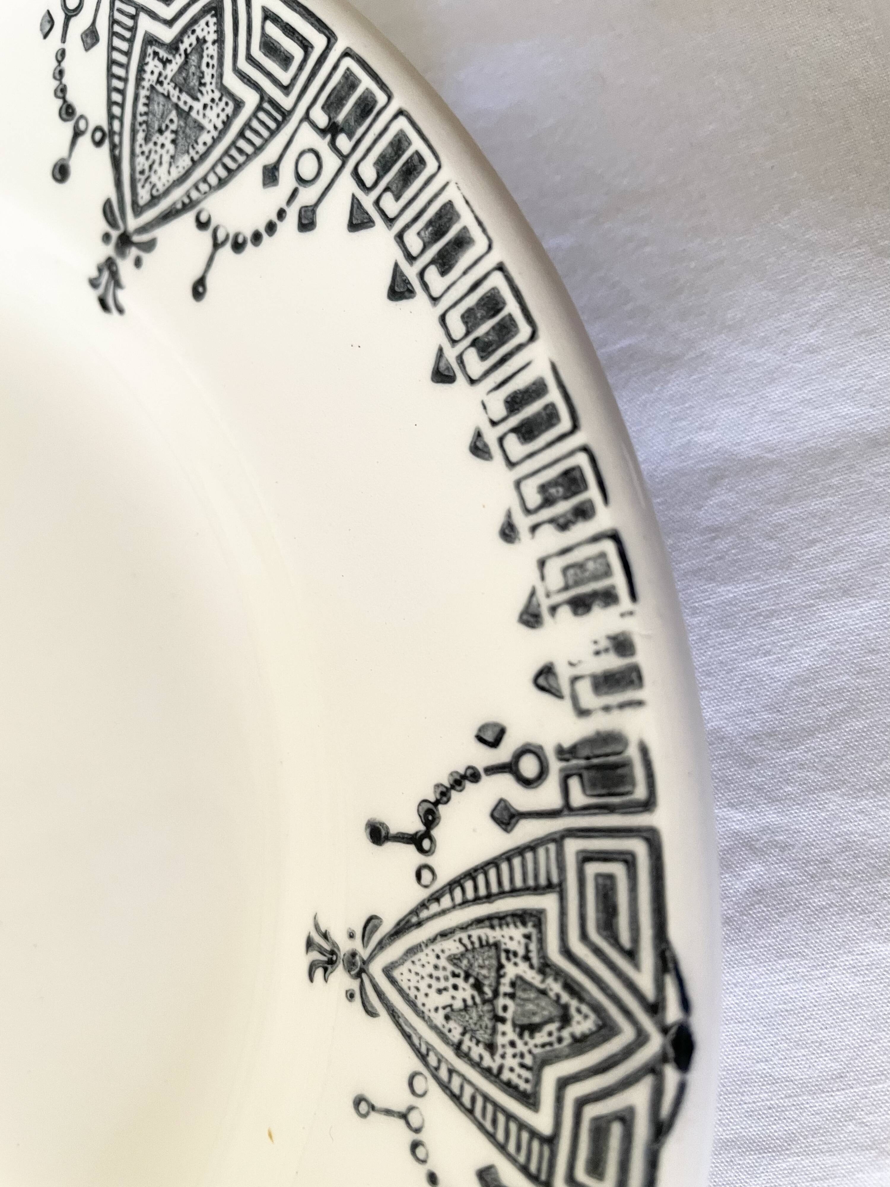 Flat ironstone plates bft 19th century