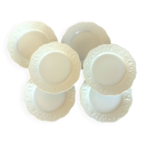 SIX Limoges Dinner Plates.  White Limoges Porcelain Plates.