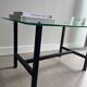 Vintage design coffee table in glass and metal