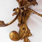 Large Italian gilded iron wall lamp 5 arms circa 1930