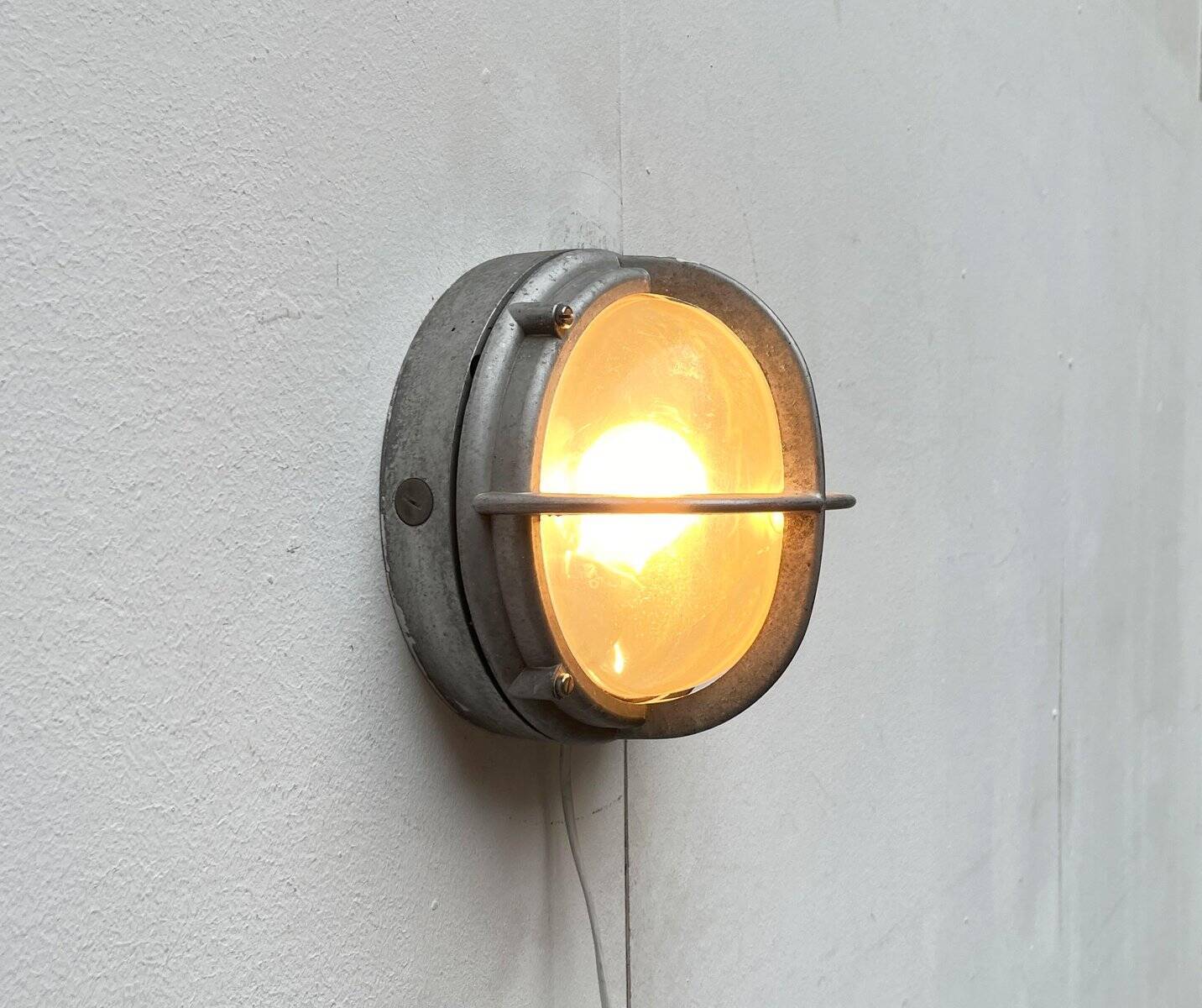 Mid-Century Danish Outdoor Metal Wall Lamp Model Skot by Lauritz Knudsen for Louis Poulsen, 1960s