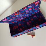 Boîte à couture en tissu années 70
