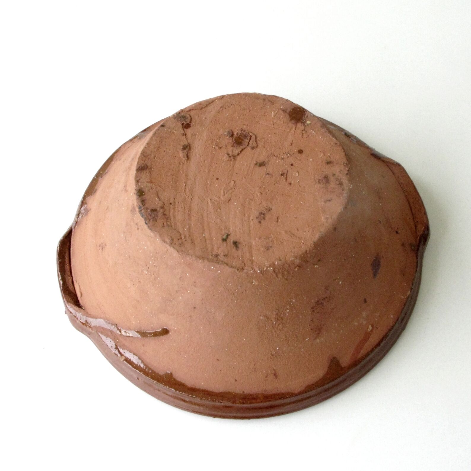 Large sleet or glazed terracotta jatte cassole Plat cassoulet 30 cm