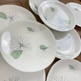 Lot de 9 assiettes florales en faïence de gien