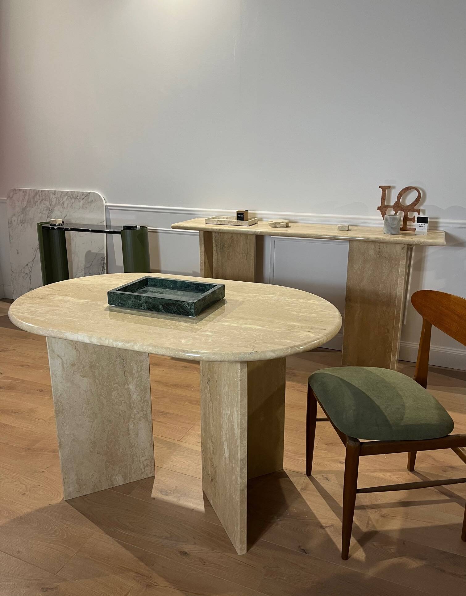 oblong travertine dining table, oblong travertine dining table