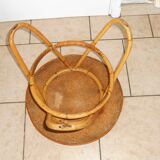 Bamboo pedestal table 1950/60