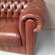 Chesterfield brown sofa 3-seater