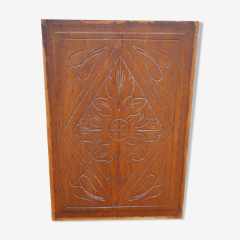 Carved wooden door pediment