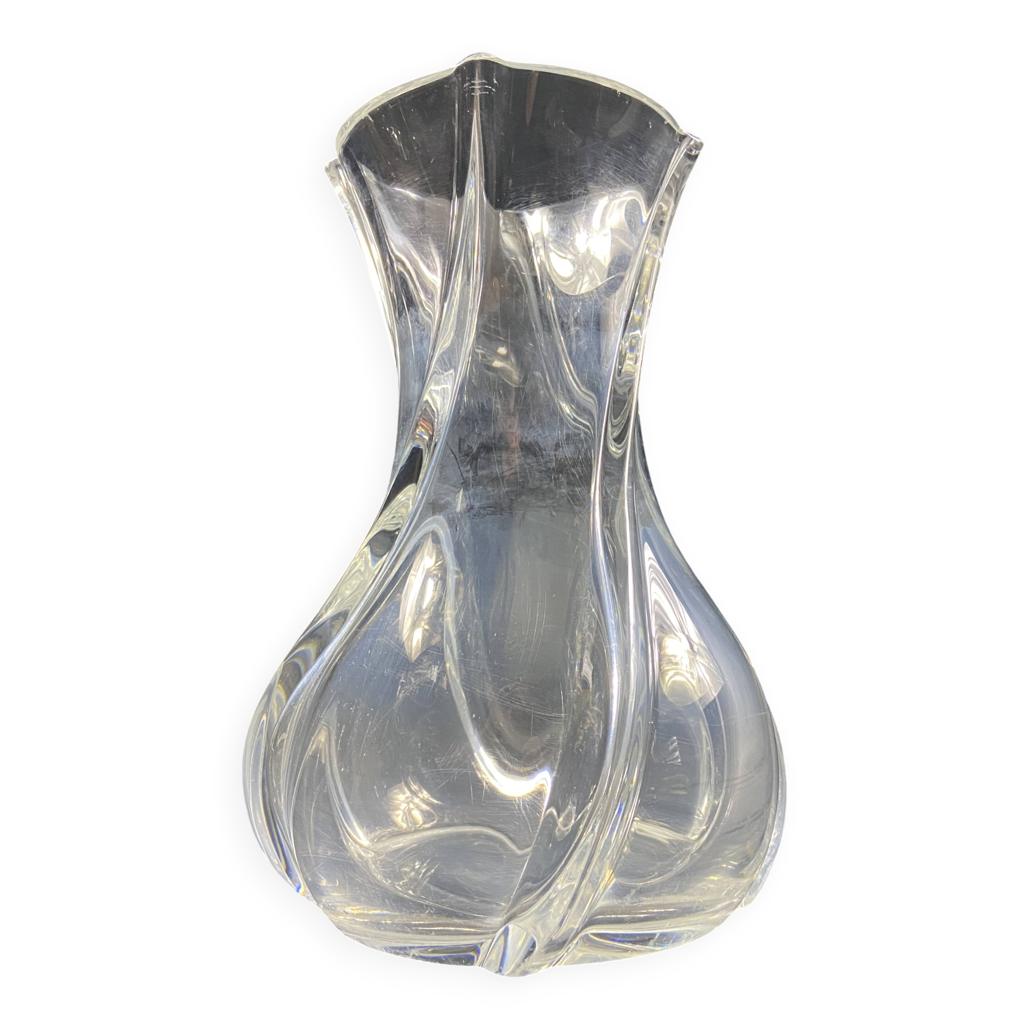Baccarat crystal vase, Serpentine model