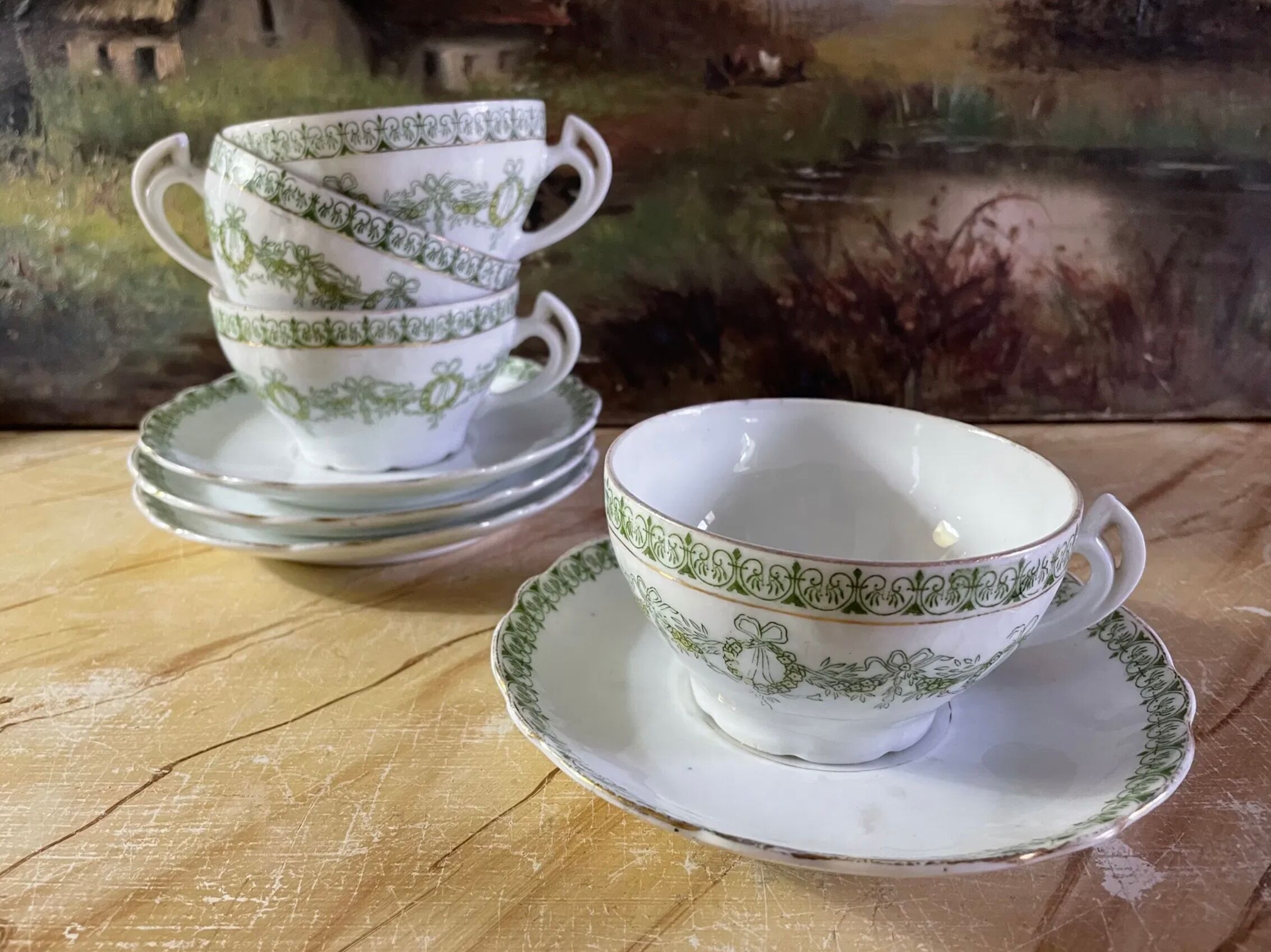 Fine porcelain tea cups
