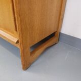 Armoire dressing vintage Guillerme et Chambron en chêne massif années 60