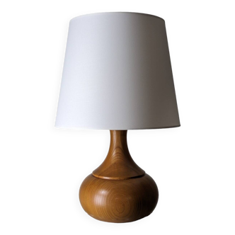 Solid elm lamp - 1970s
