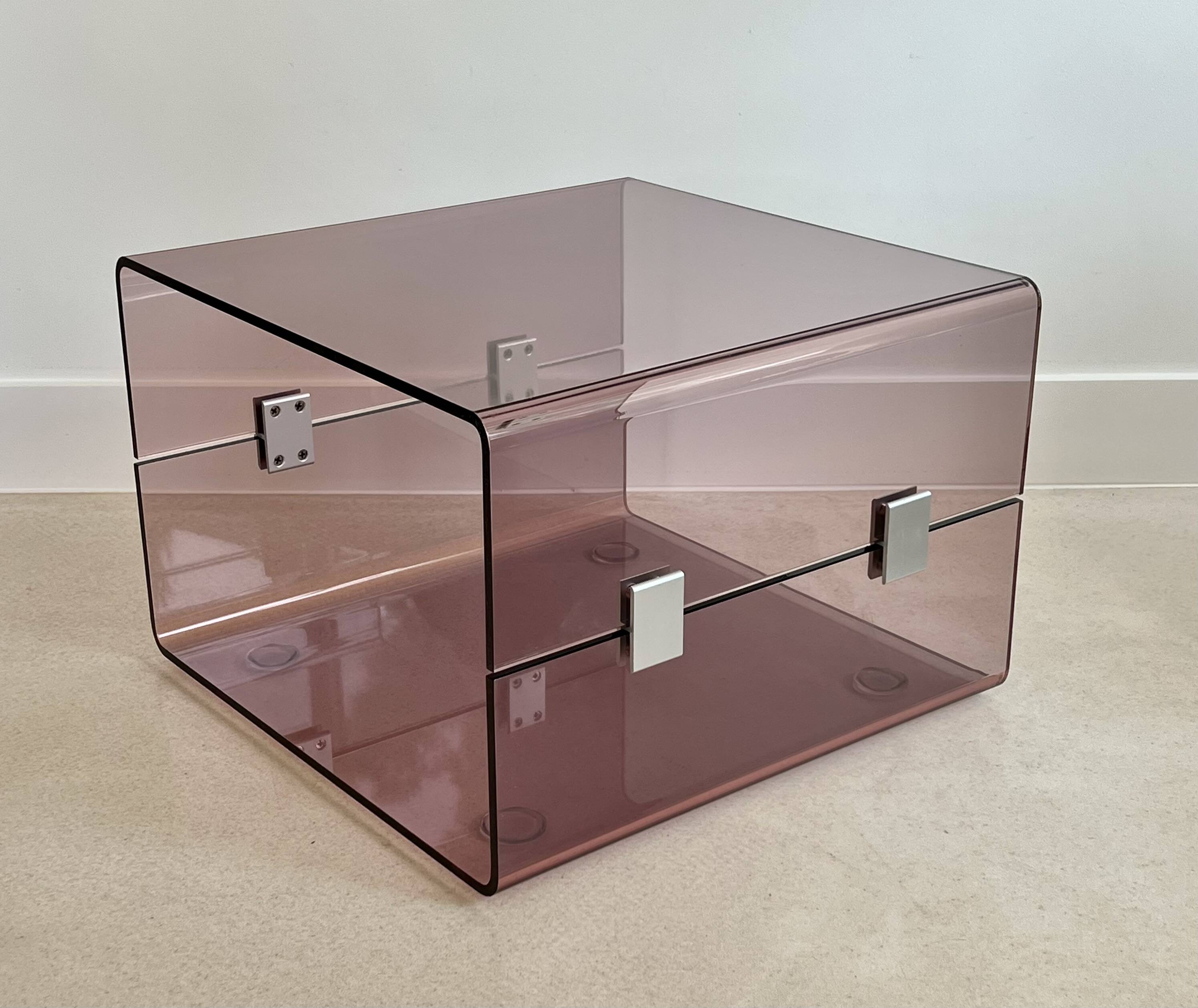 Altuglas coffee table, France, 1970s