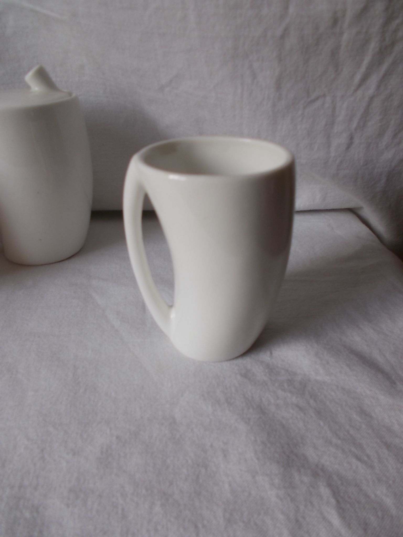 Service café faience blanche