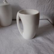 Service café faience blanche