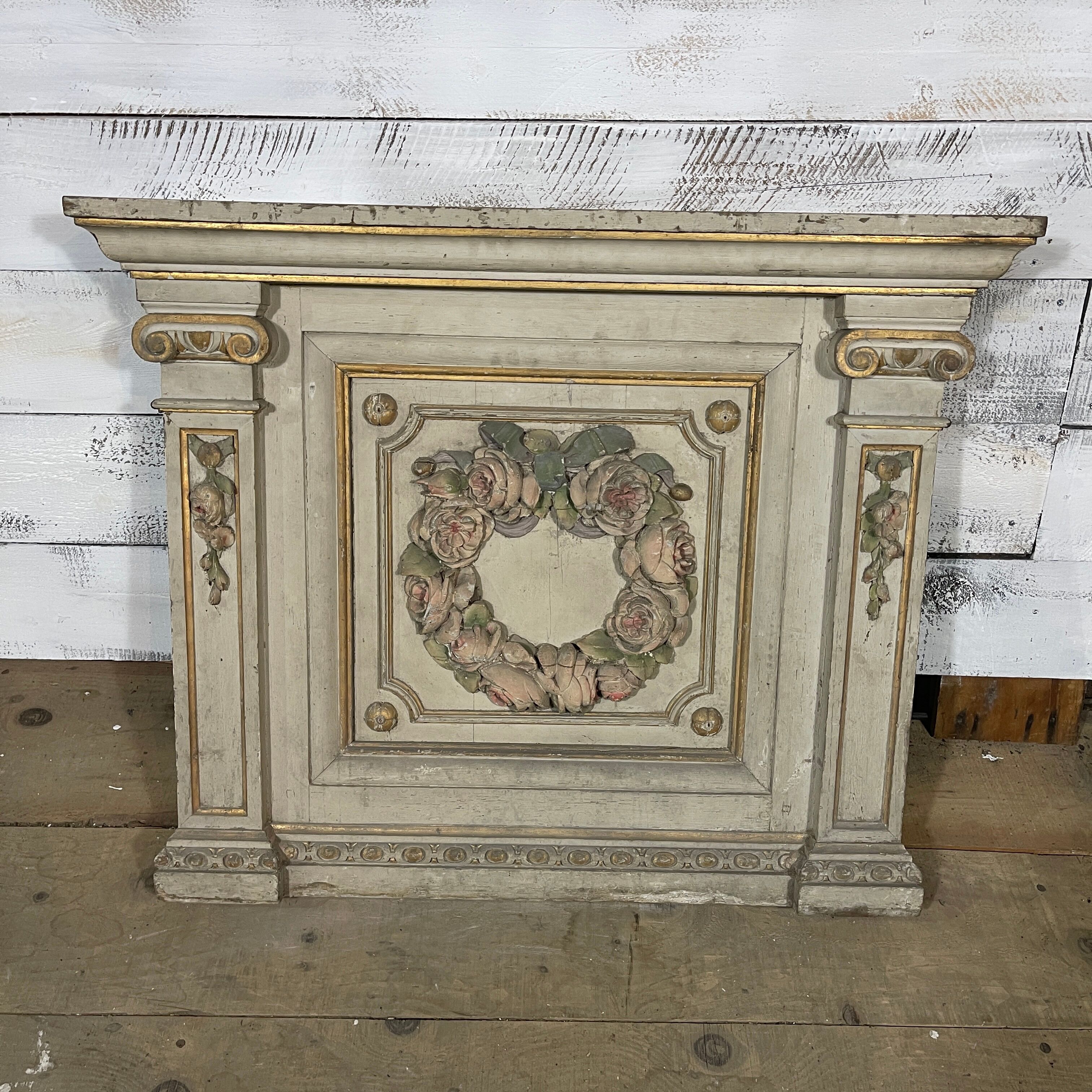 Antique woodwork in carved wood