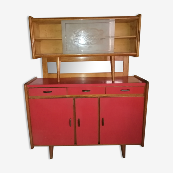 Buffet en formica rouge