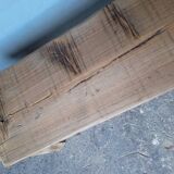 Pair of 2 patinated solid wood benches / stools