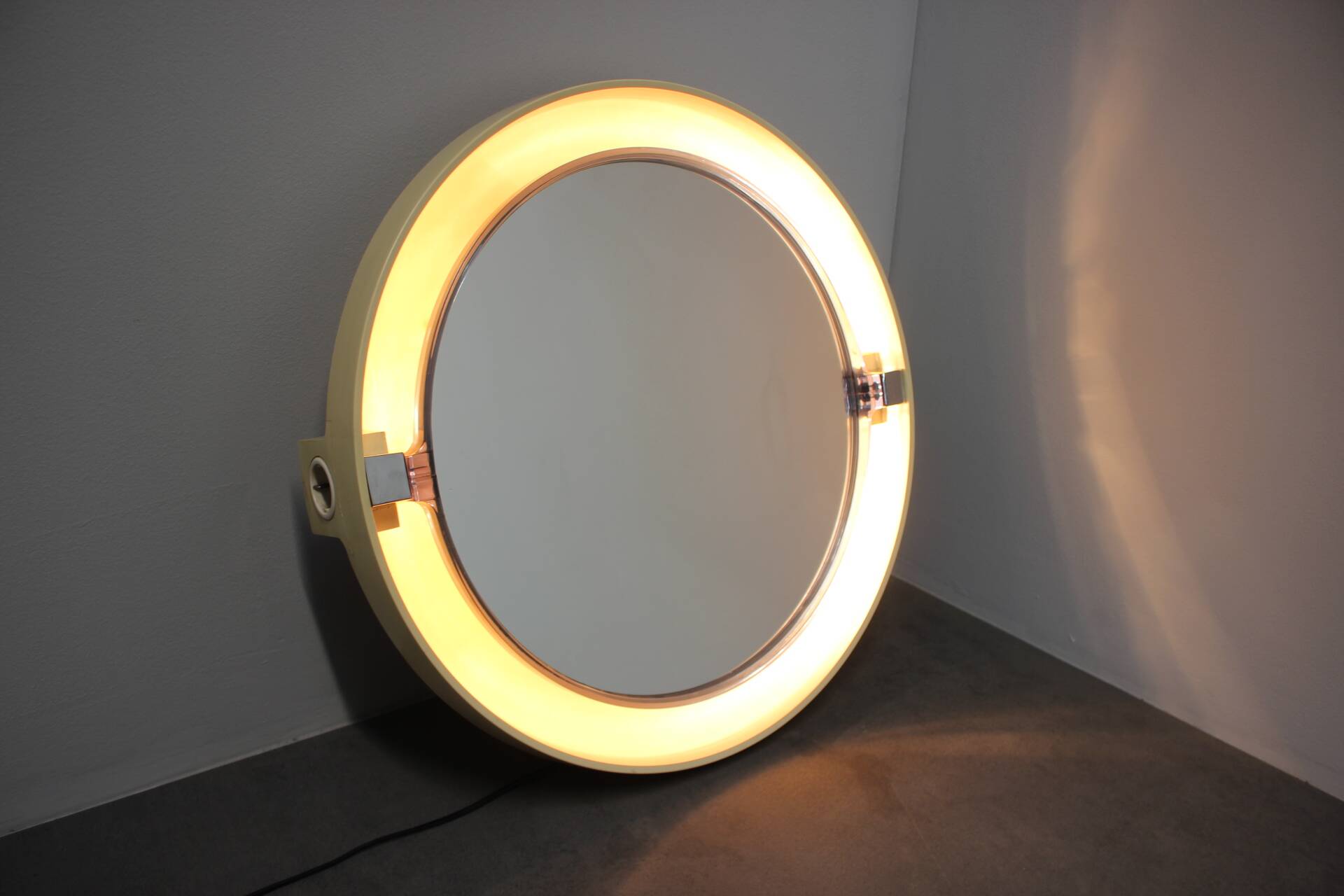 Mid-Century Allibert Illuminated Adjustable Wall Mirror, Germany, 1960s