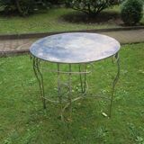 Mid century painted iron patio or garden table, 1960s
