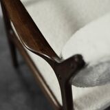 Fauteuil lounge vintage scandinave moderne en teck Domus par Inge Andersson pour Bröderna Andersson
