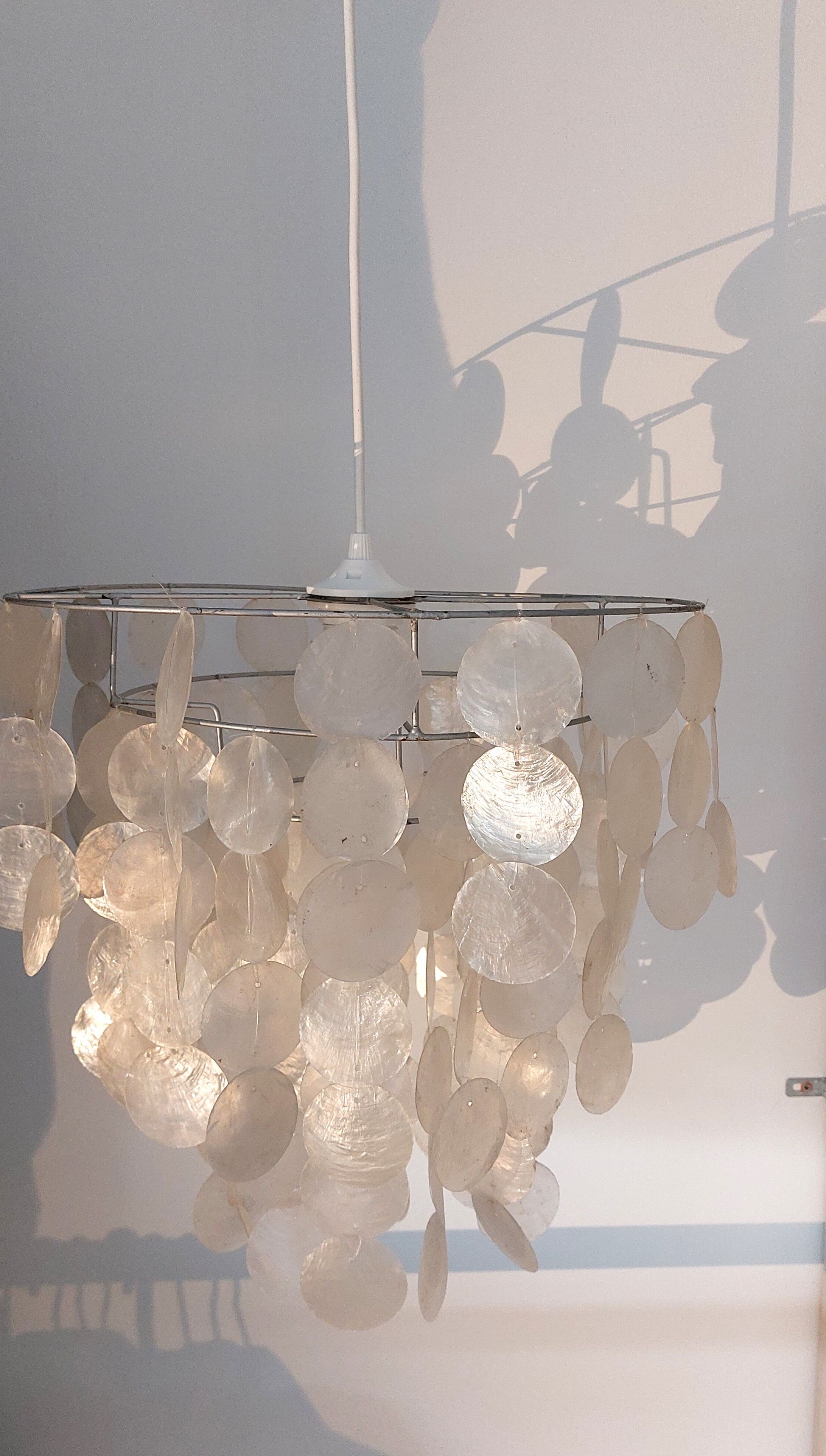 Mother-of-pearl pendant lamp 1970 vintage