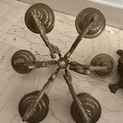 Pair of large 7-light candelabra - 69 cm - Bronze - Putti