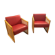 Paire fauteuils cannage, 1970