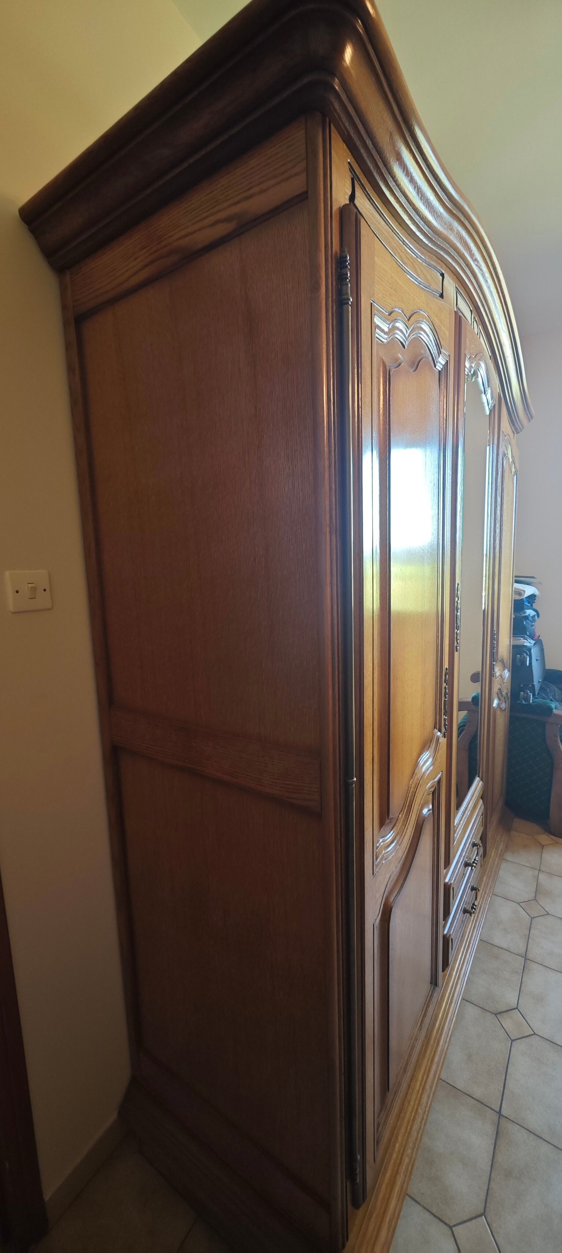 Solid oak wardrobe bed