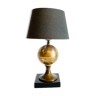 Lampe laiton et bois laqué Le Dauphin