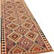 Turkish Handwoven Vintage Herki Kilim 111 cm x 350 cm