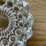 Chiseled glass ashtray