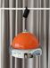 Lampe pendentif orange de l'âge spatial vintage 1973 – Chrome et acrylique