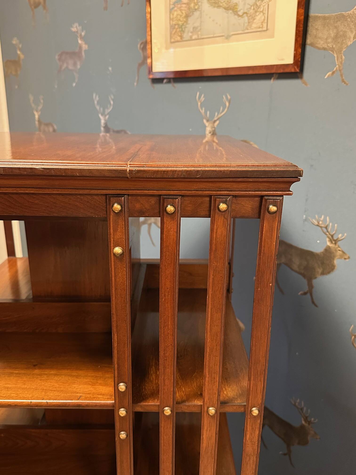 Large antique revolving bookcase