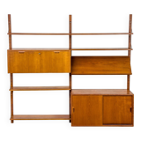 Système mural en teck par Sven Ellekaer pour Albert Hansen, années 1960